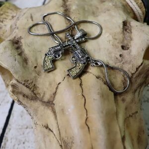 Western Revolver Necklace!